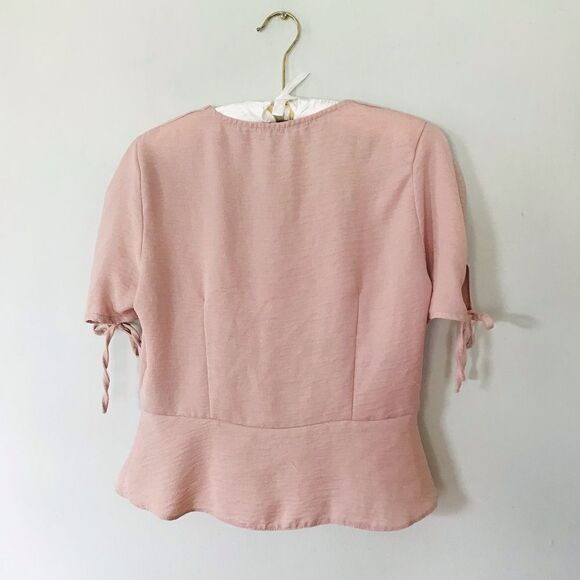 Topshop | pink peplum top | size 10 - Picture 5 of 5
